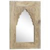 Hand Painted Mirror 15.7"x21.7" Solid Mango Wood