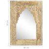 Hand Painted Mirror 15.7"x21.7" Solid Mango Wood