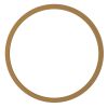 32 Inch Round Wooden Frame Floating Wall Beveled Mirror; Brown; DunaWest
